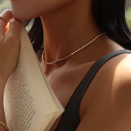 Golden Sugar Tennis Necklace