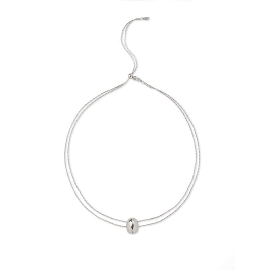 Silver Coffee Bean Necklace