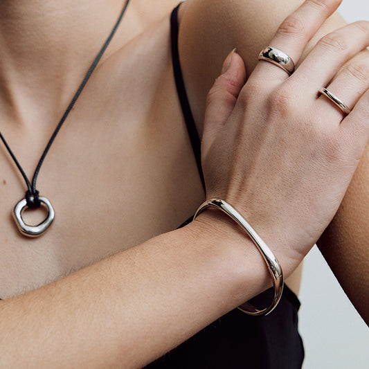 Silver Coffee Mug Bracelet