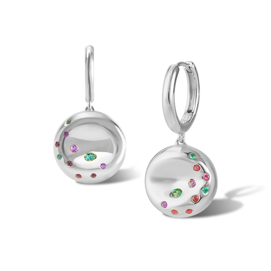 Silver Bagel Earrings