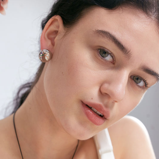 Silver Bagel Stud Earrings