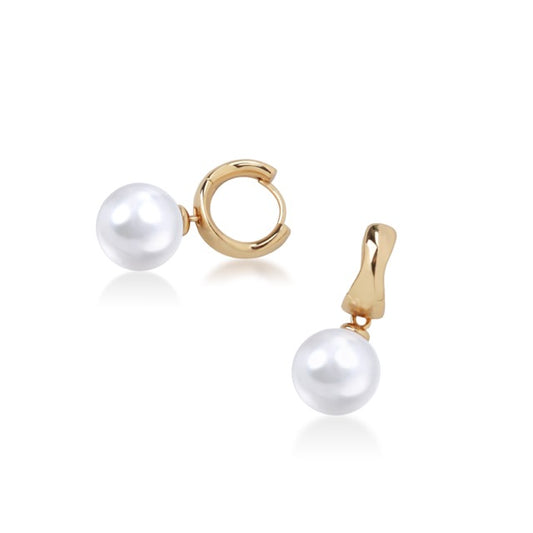 Golden Milk Pearl Earrings