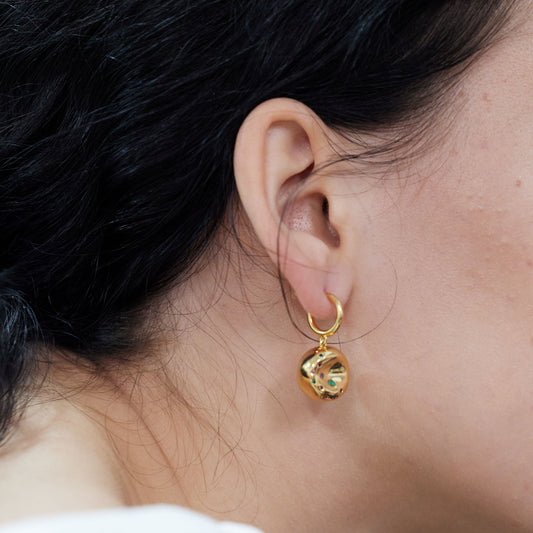 Golden Bagel Earrings