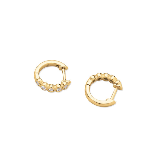 Golden Suger Tennis Hoop Earrings