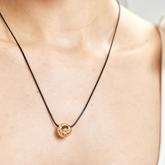 Golden Bagel Chain Necklace