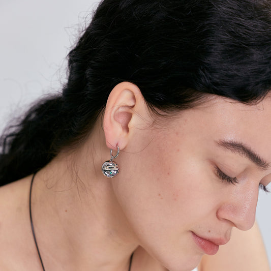 Silver Bagel Earrings