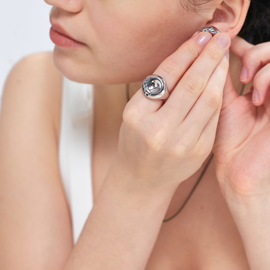 Silver Bagel Ring