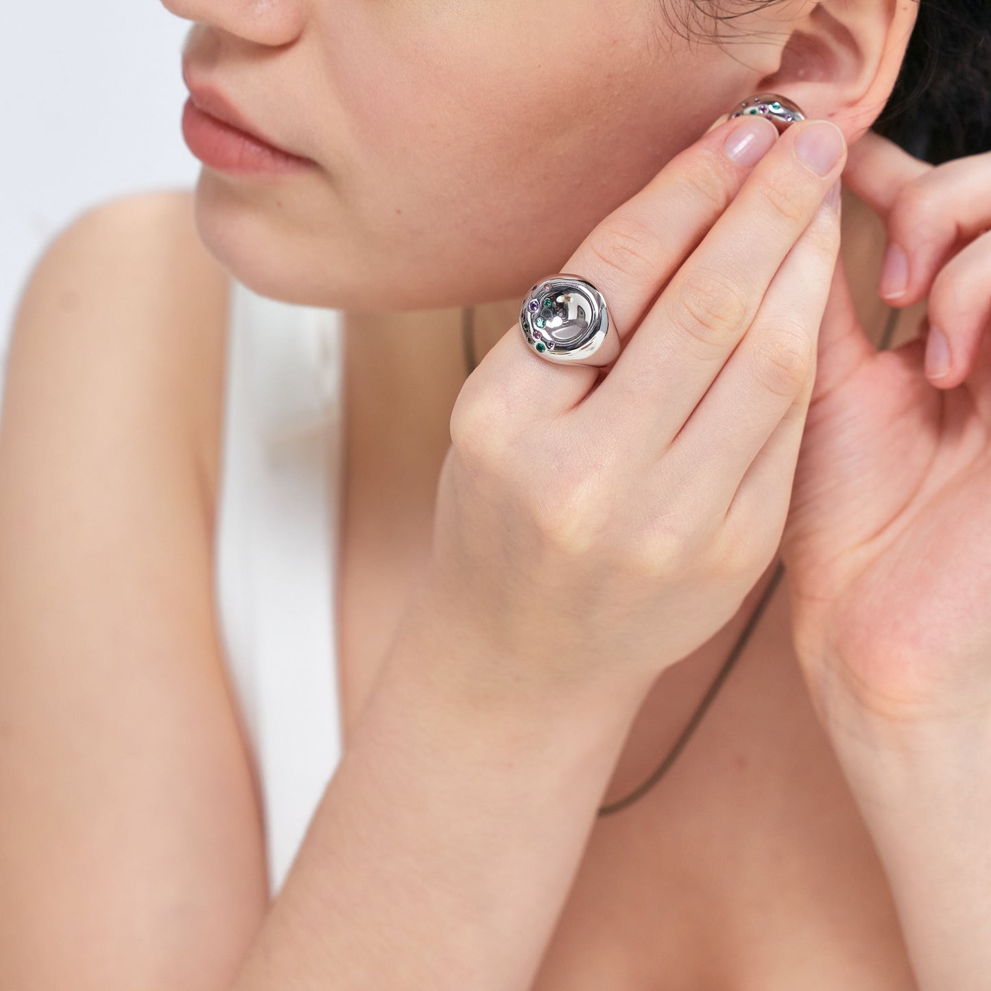 Silver Bagel Ring
