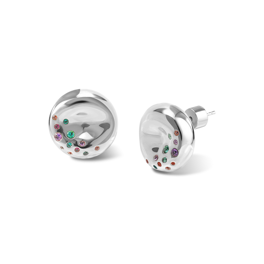 Silver Bagel Stud Earrings