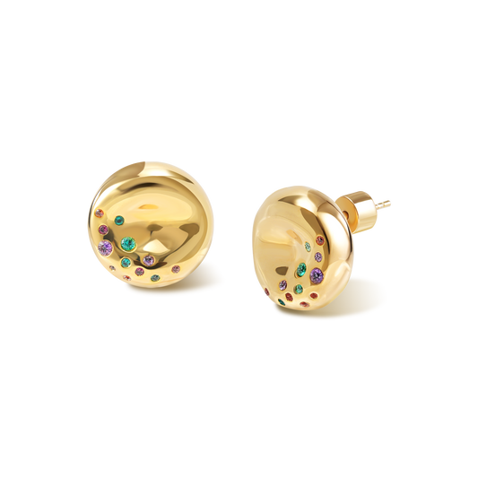 Golden Bagel Stud Earrings