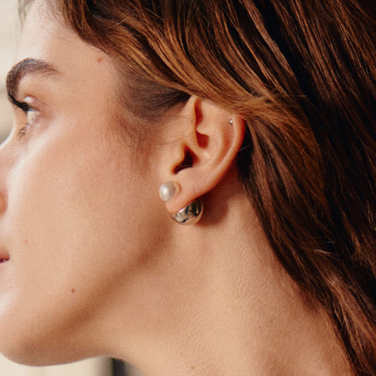 Silver Coffee Milk Studs