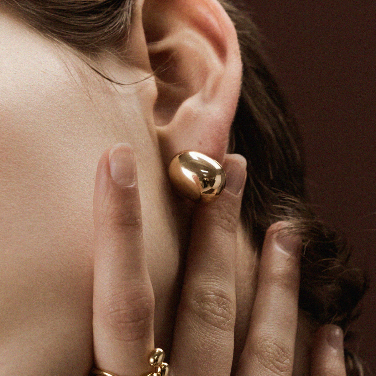 Golden Coffee Bean Studs