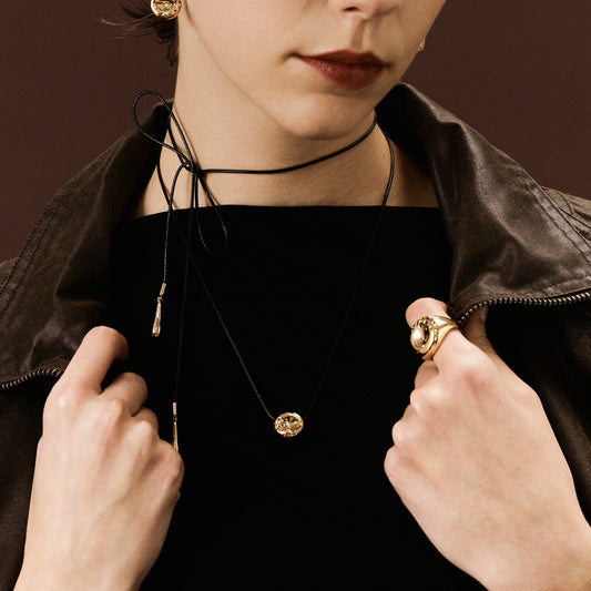 Golden Bagel Chain Necklace