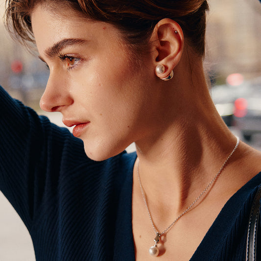 Silver Coffee Milk Studs