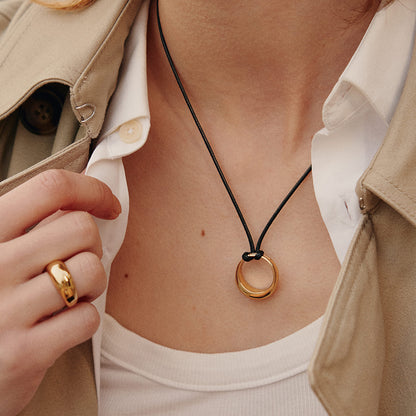 Golden Coffee Mug Ring [Middle Size]