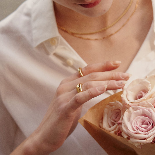Golden Coffee Cup Ring [Large Size]