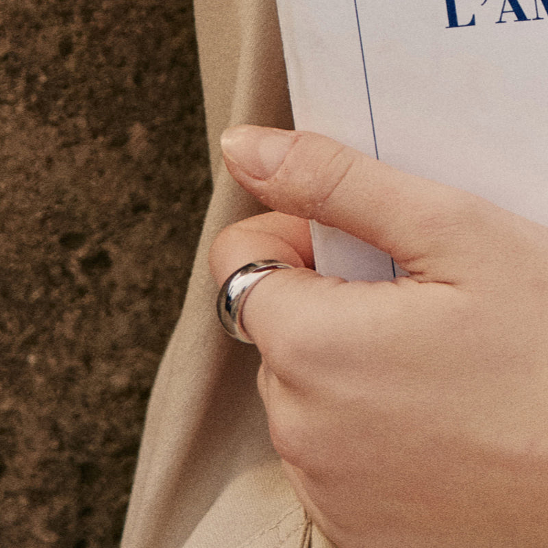 Silver Coffee Mug Ring [Large Size]