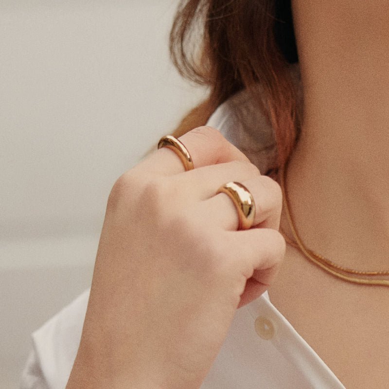 Golden Coffee Mug Ring [Large Size]