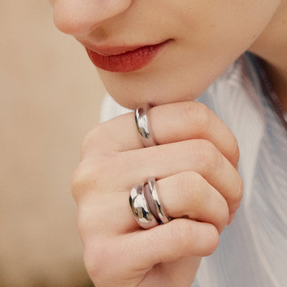 Silver Coffee Mug Ring [Small Size]