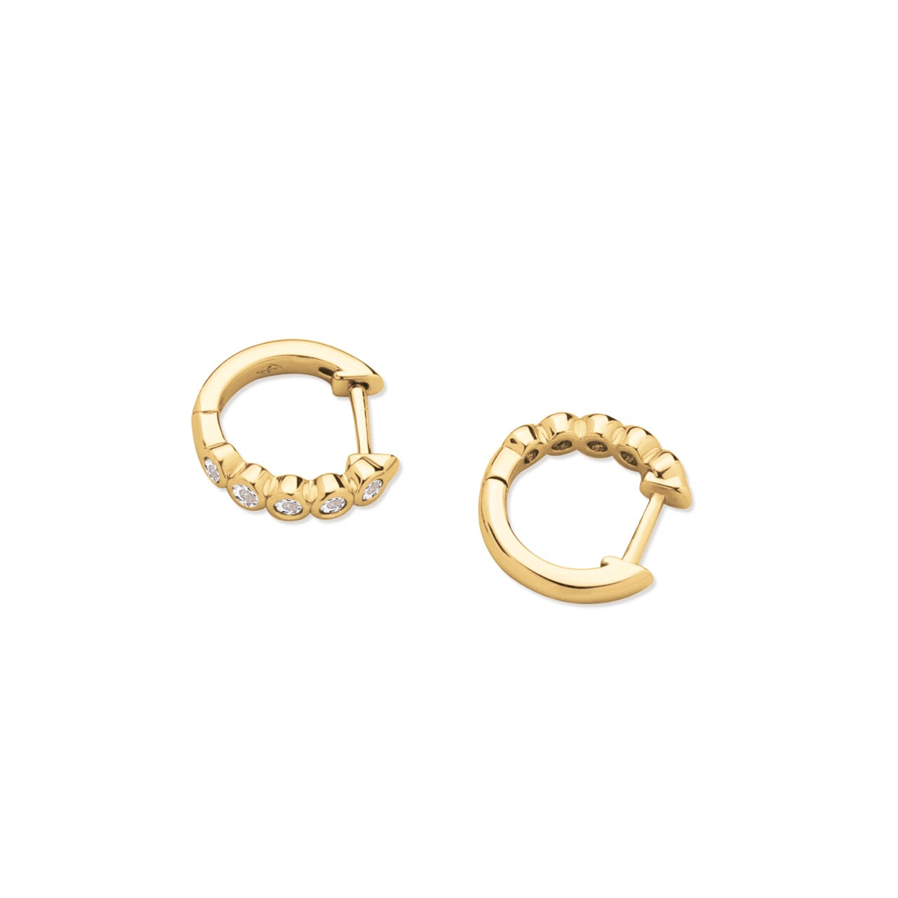 Golden Suger Tennis Hoop Earrings