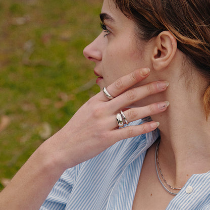 Silver Coffee Mug Ring [Middle Size]