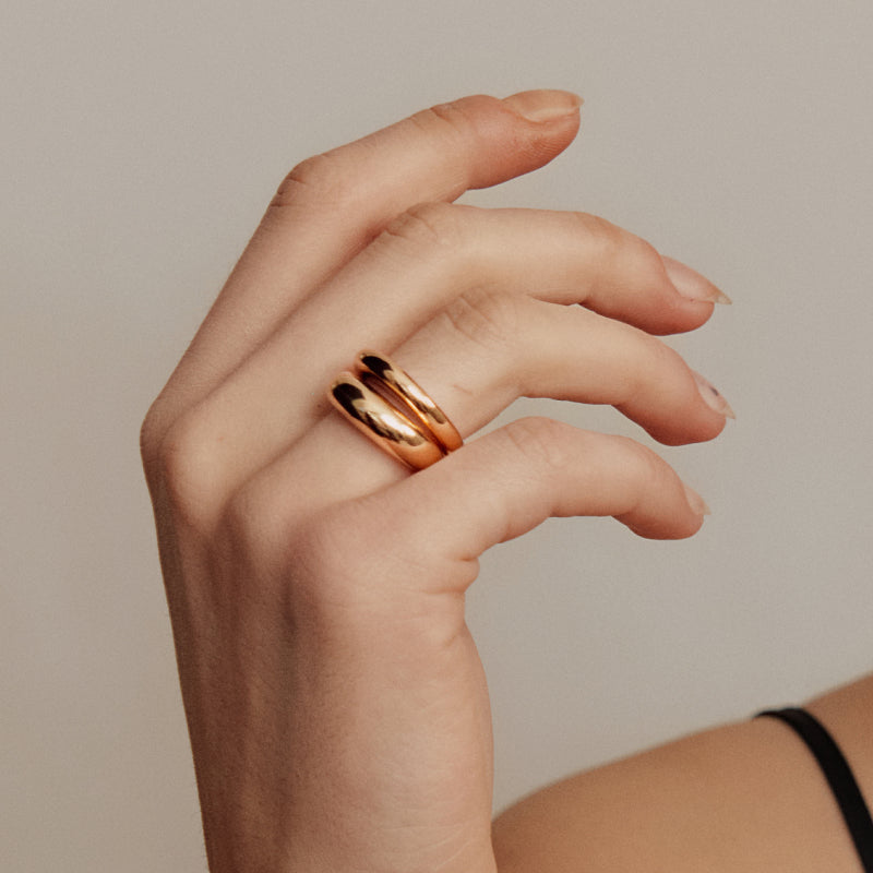 Golden Coffee Mug Ring [Small Size]