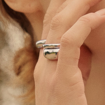 Silver Coffee Mug Ring [Middle Size]