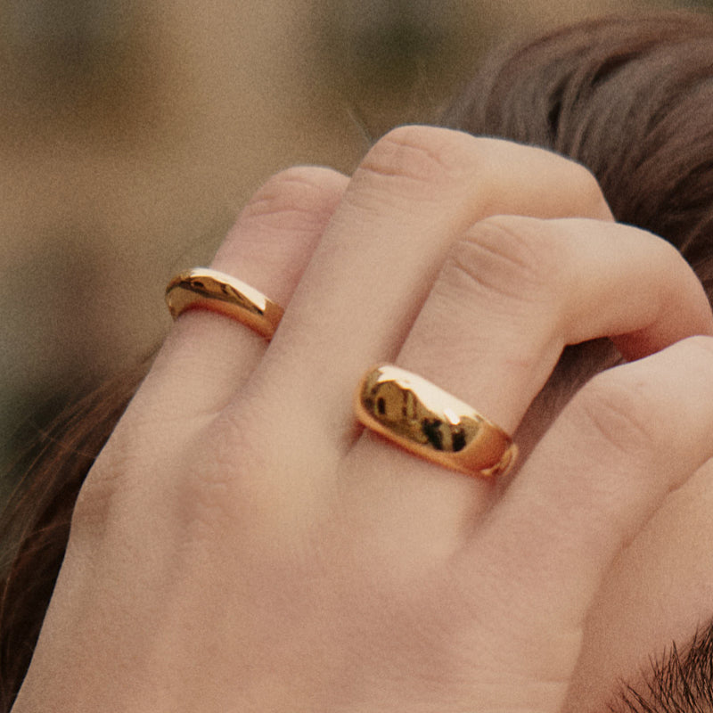 Golden Coffee Mug Ring [Large Size]