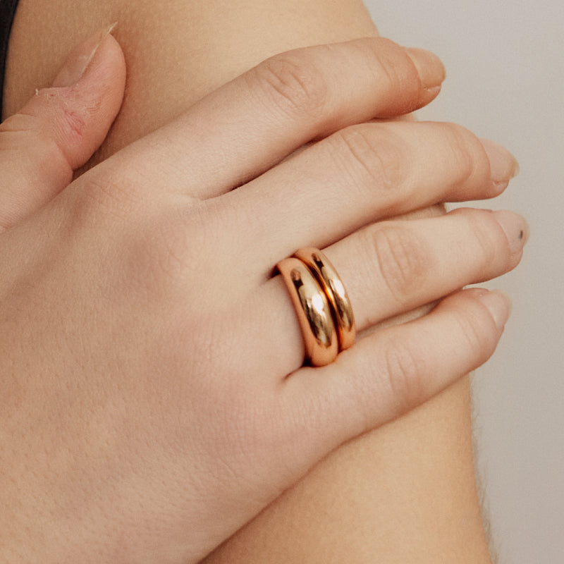 Golden Coffee Mug Ring [Middle Size]