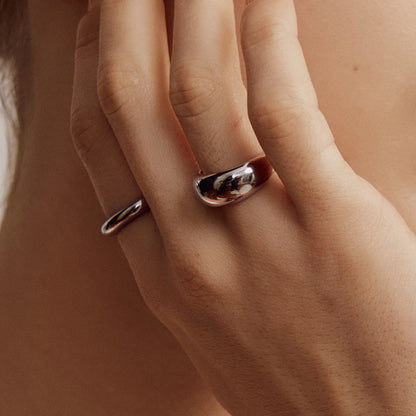 Silver Coffee Mug Ring [Large Size]