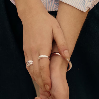 Silver Coffee Mug Ring [Middle Size]
