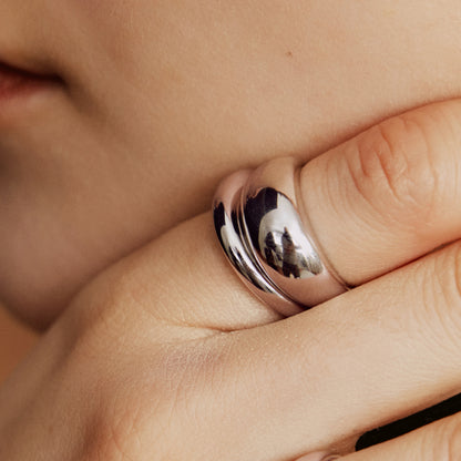 Silver Coffee Mug Ring [Small Size]