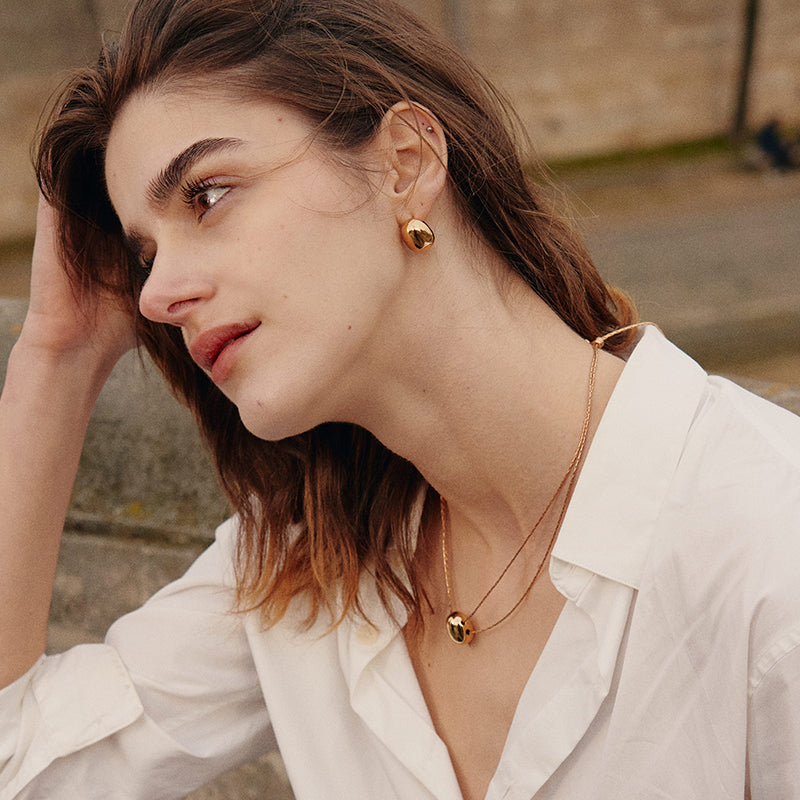 Golden Coffee Bean Studs