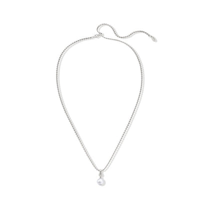 Silver Milk Pearl Necklace