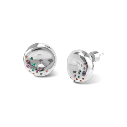 Silver Bagel Stud Earrings