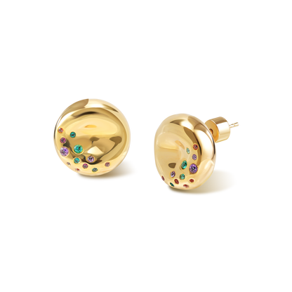 Golden Bagel Stud Earrings
