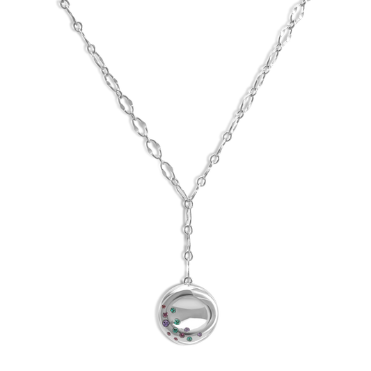 Silver Bagel Necklace
