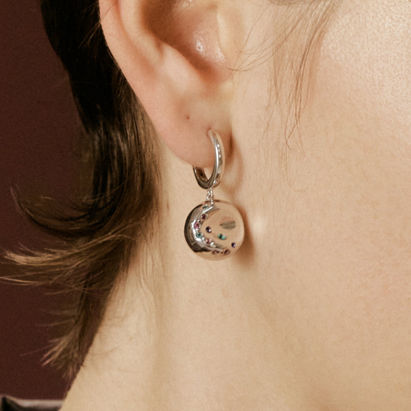 Silver Bagel Earrings