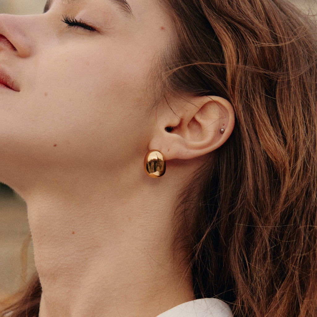 Golden Coffee Bean Studs