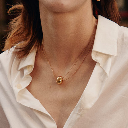 Golden Coffee Bean Necklace