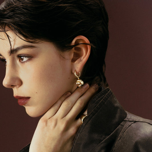 Golden Bagel Earrings