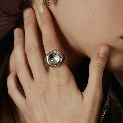 Silver Bagel Ring