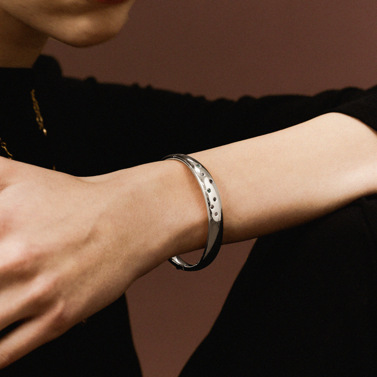 Silver Bagel Bracelet