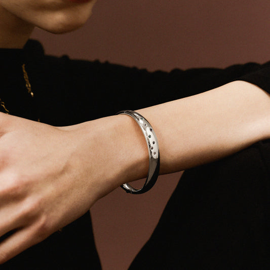 Silver Bagel Bracelet