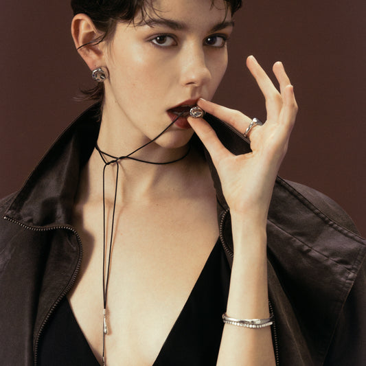 Silver Bagel Chain Necklace