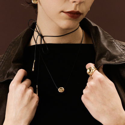 Golden Bagel Chain Necklace