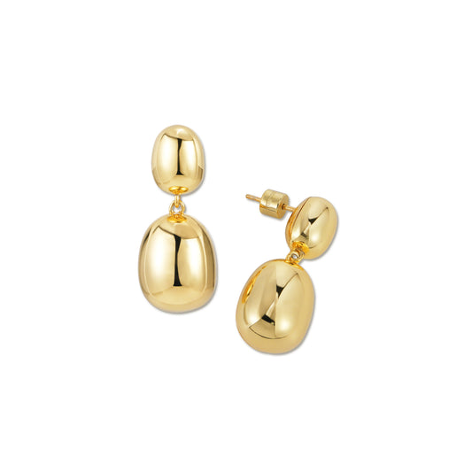 Golden Coffee Bean Earrings