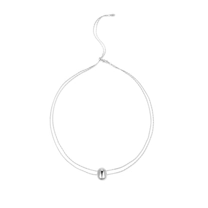 Silver Coffee Bean Necklace