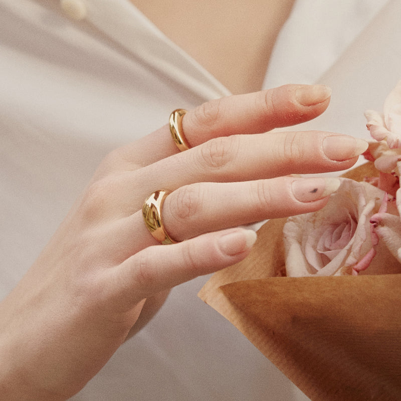Golden Coffee Mug Ring [Large Size]